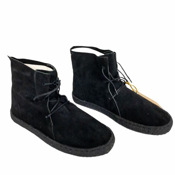 Laidback London Black Emre Crepe Suede Moccasin Ankle Boots High Tops US 8 EU 39 - Picture 4 of 12